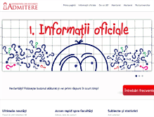 Tablet Screenshot of admitere.unibuc.ro